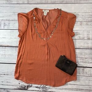 Rachel Zoe Top in Coral/Copper
